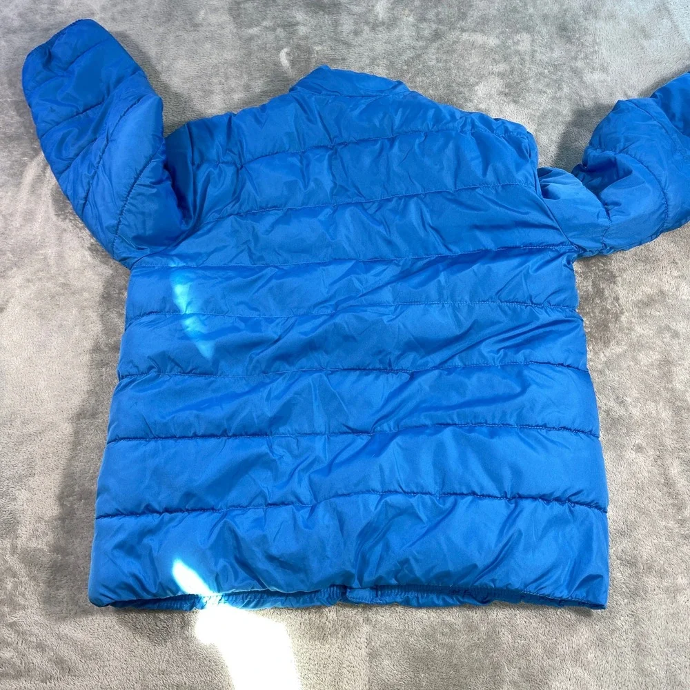 The Children's Place Puffer Jacket Kids XL 14 Blue Full‎ Zip Quilted Coat